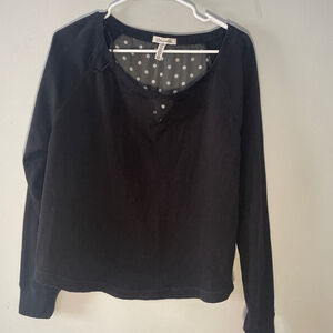 Aeropostale Black and White Polka Dot Sweatshirt XL